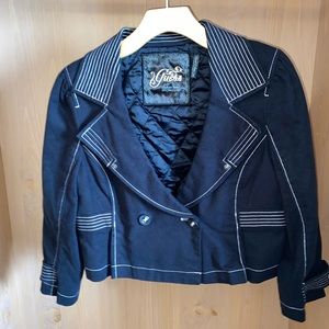 Guess Cropped Button Front Blazer